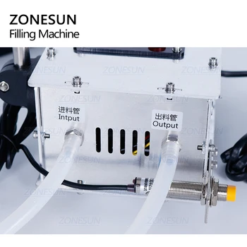ZONESUN Diafragma Siurblys Protingas indukcijos skysčio pripildymo mašina Mažas skysčių didelio tikslumo karščiui atsparaus pripildymo mašina