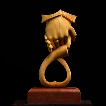 Boxwood 16cm Meilės Rankas Skulptūra Vestuvių Dovanos įsimylėti Suvenyrai Pasisekė Tuoktis Namų Dekoro