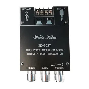Bluetooth 5.0 stereo garso galios stiprintuvo modulis 50Wx2 Bass 