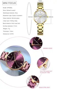MINIFOCUS Elegantiškas Kvarciniai Laikrodžiai Moterims, Madingų Laikrodžių 