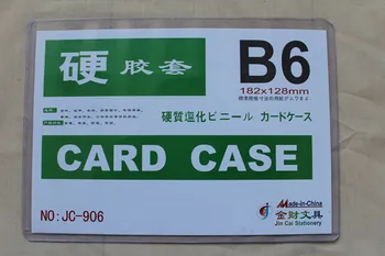 B6 plastiko leidimą dirbti kortelės Ženklelis Turėtojas PVC kieto plastiko mova ženklelis Failų Apsaugos krepšiai