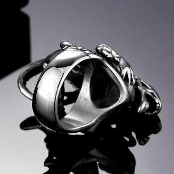 Klasikinio Filmo Alien Žiedas iš Titano Plieno Stereo Vyrų Formos Žiedo Hiperbolė Gyvūnų Nerūdijančio Plieno