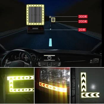 Rodyklių Atspindinčios Pagrindinius Standartinis Sunkvežimis Bamperis Anti-susidūrimo Atspindintis Lipdukas Automobilio šviesą Atspindinčios Juostelės Lipduką Įspėjamasis Ženklas Stick