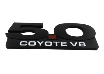 Auto car Black 5.0 Coyote V8 už 2011-Mustang GT Sparnas Logotipas Ženklelis Lipdukas