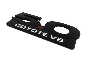 Auto car Black 5.0 Coyote V8 už 2011-Mustang GT Sparnas Logotipas Ženklelis Lipdukas