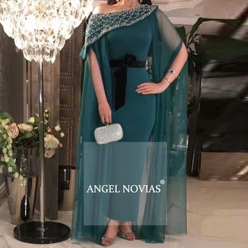Žalia Caftan Musulmonų Arabų Vakarinę Suknelę 2020 Vieną Petį Saudo Arabija Dubajus Maroko Oficialų Prom Šalies Chalatai