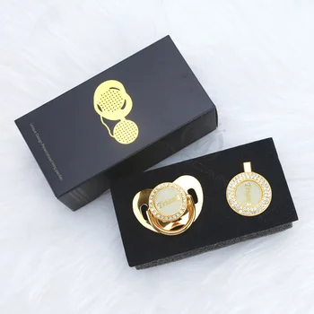 MIYOCAR custom gold pearl naujų spalvų bling žindukas ir žindukas įrašą BPA free manekeno bling unikalų dovanų baby shower PS-1