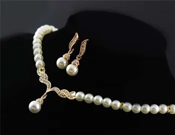Imitacija, perlų karoliai pakabukas bižuterijos rinkinys dropshipping žavesio moterų Vestuvių Williamas Kate Karalienė gražus klasikinis