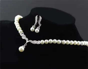 Imitacija, perlų karoliai pakabukas bižuterijos rinkinys dropshipping žavesio moterų Vestuvių Williamas Kate Karalienė gražus klasikinis