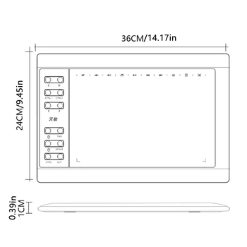 G10 10x6 colių Skaitmeninis Tabletė 8192 Lygiai Grafinis Piešinys Planšetinį kompiuterį su Baterija-Nemokamai Pasyvus Pen