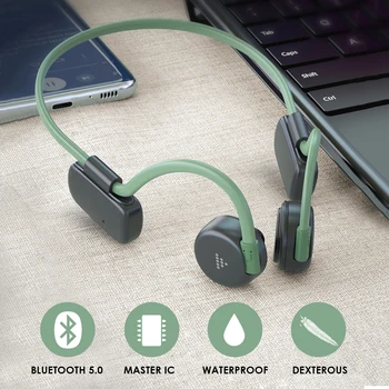 Kaulais Belaidė laisvų Rankų įranga BH528 Atidaryti-Ear Ausines, Bluetooth 5.0 Vandeniui Ear Stereo Kablys Ausinės Su Mikrofonu