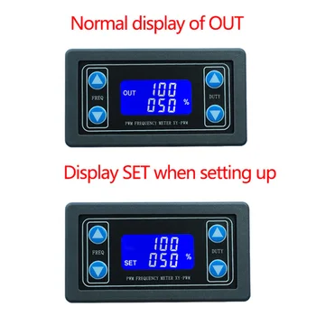 PWM Impulso Dažnį, darbo Ciklas Reguliuojamas Modulio LCD Ekranas 1 Bitų Signalo Generatoriaus, 1-Kanalo 1Hz-150KHz