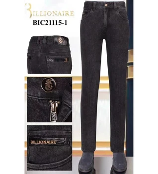 2020 m. rudens ir žiemos išankstinio pardavimo MILIJARDIERIUS jeans vyriški medvilniniai karvės odos mados siuvinėjimo patogus, aukštos kokybės dydis 31-40