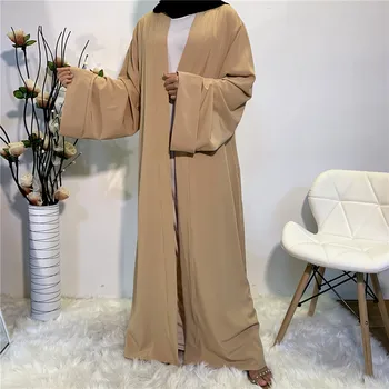 Karšto Parduoti Paprastas musulmonų Suknelė Sklandžiai, Šilkiniai Elegantiška, gryna spalva Ilgai Musulmonų Suknelės Moterims Kuklus Dėvėti Drabužiai EID rūbeliai F2078