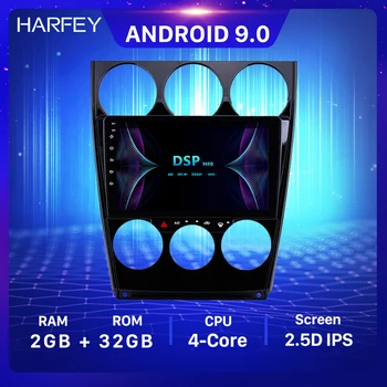 Harfey 9inch Android 9.0 automobilių GPS radijo Senus Mazda 6 2004-HD Touchscreen Vairas Kontrolės 3G WIFI OBD2Carplay DVR