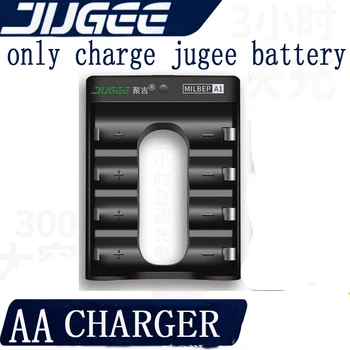 Jugee 4 lizdai USB akumuliatoriaus kroviklis tik jugee 1,5 v AA ličio įkraunama baterija