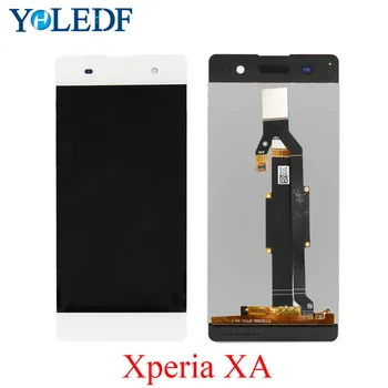 Originalus lcd Sony Xperia XA LCD Ekranas pantalla už F3111 F3112 F3113 F3115 F3116 jutiklinis Ekranas Asamblėjos+rėmo Pakeisti Dalį