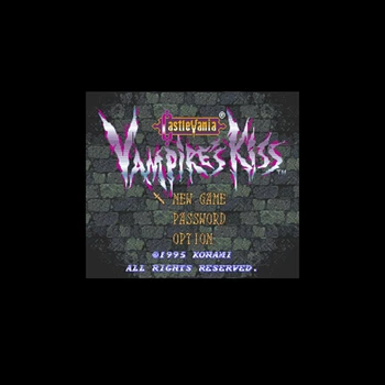Castlevania - Vampire ' s Kiss 16 bitų Didelis, Pilkos spalvos Žaidimo Kortelę NTSC Žaidėjas Lašas Laivybos