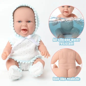 25CM tikroviška Reborn baby Doll viso kūno minkštas silikoninis vandeniui 10 colių Realus naujagimių bebe Lėlės Vonia Boneca žaislai vaikams