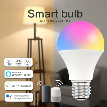 B22 / E27 220V/110V LED Lempos RGB+BMT 15W WIFI Smart Lemputė APP Kontrolės Nuotolinio Valdymo Lemputės Smart Namų Reikmenų Sandėlyje