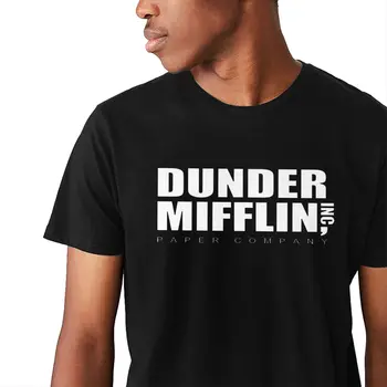 Natūralios Medvilnės Dunder Mifflin Popieriaus Bendrovės Biuras marškinėliai vyriški Vasaros Gražus Klasikinis O-neck Tee Viršų