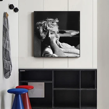 Juoda ir Balta Marilyn Monroe Drobė Meno, Mados, Plakatų ir grafikos Sienos Nuotraukas Kambarį Cuadros Decoracion Dormitorio