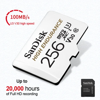 SanDisk Originalus Atminties Kortele 256 GB 128GB 64GB 32GB Micro sd kortele Class10 U3 V30 4K UHD flash Atminties kortelės: Microsd, TF/SD Kortelę