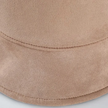 Korėjos Rudens Žiemos Šiltas Suede Panamos Skrybėlės Dvipusis Storio Kibirą Kepurės Vyrams Didelis Dydis Mados Hip-Hop Kepurės Skrybėlės nuo Saulės