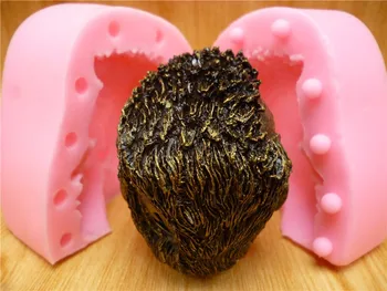 3D kūrybos žvaigždė galvos formos aikštė cukraus pyragas pelėsių muilo šokolado pelėsių virtuvės silikoninės kepimo formos