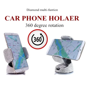 360 Laipsnių Automobilinis Telefono Laikiklis, Automobilio prietaisų Skydelio Auto Langai ir Oro Angos su 
