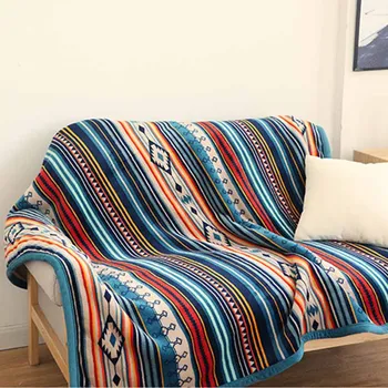 WOSTAR Super Minkštas Žiemos tirštėti Šiltas Flanelė Retro Sherpa Antklodė Bohemijos etninės namų dekoro lova, Sofa-lovatiesė Antklodė