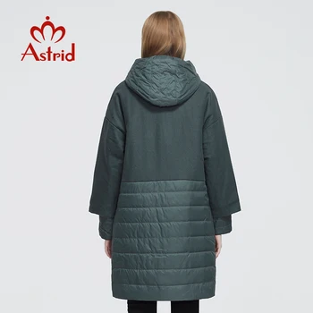 Astrid 2020 Naujas Rudens-Žiemos moteriškų paltų moterų šiltas ilgas parko mados plona Striukė su gobtuvu Aukštos Kokybės moterų, drabužius 2158