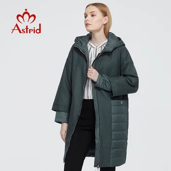 Astrid 2020 Naujas Rudens-Žiemos moteriškų paltų moterų šiltas ilgas parko mados plona Striukė su gobtuvu Aukštos Kokybės moterų, drabužius 2158