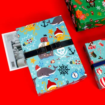 2020 Kalėdų Vyniojamasis Popierius Vestuvių Žalia Apdaila piratų Dovana Wrap Artware Pakavimo Popieriaus Velenas Popieriaus Origami Popieriaus 50*70cm