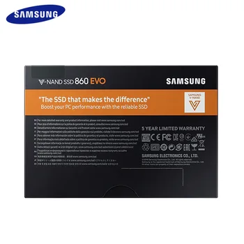 SAMSUNG 860 EVO SSD 250GB 500GB Didelės Spartos 520MB/S 2.5 colių Vidaus Kietojo Disko Kietąjį Diską 1T SATA 3 Nešiojamojo KOMPIUTERIO