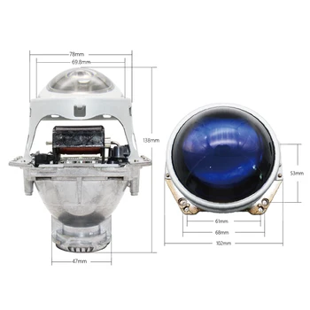 TAOCHIS Hella 3R G5 žibintas Bi-xenon Projektoriaus Objektyvas Mėlyno stiklo Automobilių optikos Aliuminio Tinka su D1S D2S D3S D4S 4300k D2H