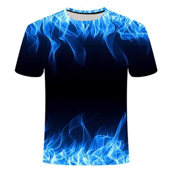 2020 metų vasaros atsitiktinis 3D spausdinimo liepsna meilė, T-marškinėliai, vyriški unisex trumparankoviai mados viršų O-kaklo, juoda T-shirt, didelis/mažas dydis