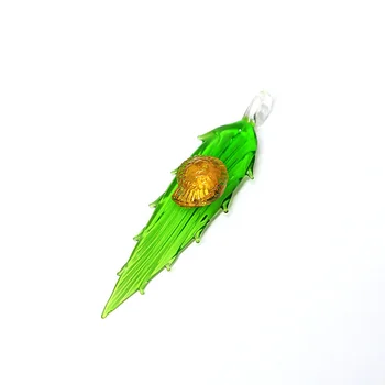 Užsakymą rankų darbo stiklo biedronka statulėlės ornamentu atitikimo žalias lapas Kūrybinis dizainas pasakų sodo namų dekoro priedai priedai veltiniams, vilna
