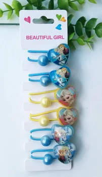 6pcs Disney animacinių filmų vaikams, plaukų įrašą Užšaldyti galvos virvę mergaitė gimtadienio dovana Elsa lėlės aksesuarai, galvos apdangalai, gumos juosta kosmetikos