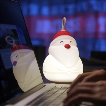 Mielas Santa Claus LED Nakties Šviesos Paglostyti Lempos Miegamojo Lovos Baterija Miego Stalas Stalas Lampara Vaikams Dovanas Namuose Kalėdos, Kalėdos Dekoras