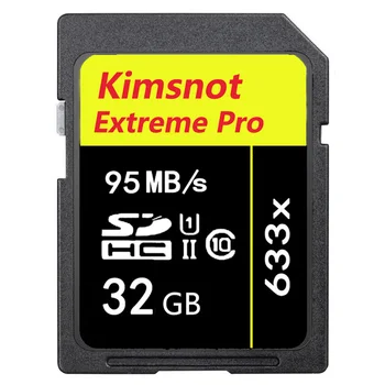 Kimsnot 633x 64GB SDXC Kortelė Atminties Kortelė 256 GB 128 GB 16GB 32GB SDHC SD Card High Speed 95mb/s UHS-1 DSLR Fotoaparatas