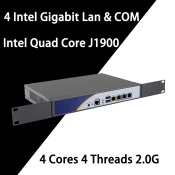 Užkardos Mikrotik Pfsense VPN Tinklo Saugumo Aparatas Maršrutizatorius PC Intel Quad Core COM J1900,[HUNSN SA18R],(4LAN/LAN/2USB/1VGA)