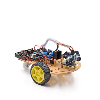 Protingas Robotas 2WD Automobilių Važiuoklės Komplektas su Ultragarso Modulis,Nuotolinio už Arduino 