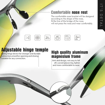 Aliuminio, Magnio, Poliarizuota Akiniai nuo saulės Vyrų Vairavimo Dieną Naktinio Matymo Saugų Moterų Vairuotojo Anti-glare Saulės Akiniai zonnebril heren