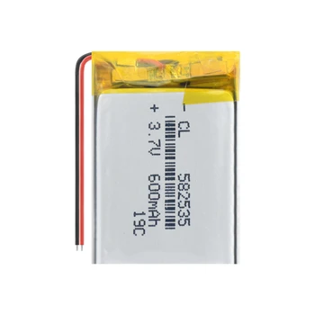 Tiekimo ličio baterija ličio polimerų Įkraunamą bateriją 582535 600 mah, 3,7 V MP3 MP4 MP5 GPS PSP VIDURIO 