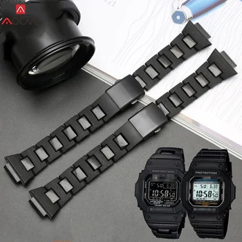 Žiūrėti Diržu, Casio G-Shock DW5600 DW6900 GW-M5610 DW9600 Serijos Nerūdijančio Plieno, Plastiko Watchband Apyrankė su įrankiais