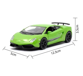Aukštos Modeliavimas Išskirtinį Kolekcijos Žaislai: RMZ miesto Automobilis Optikos Gallardo LP570-4 Superautomobilį 1:36 Lydinio Diecast Modelis Traukti Atgal, Automobilių