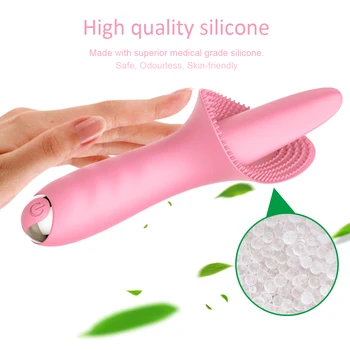 Naujoviški silikono G-taško Vibratorius, Įkraunamas Kalba Masažas 10 Greičio Vibracija, Ramioje Klitorio Stimuliatorius Sekso Žaislai Moterims