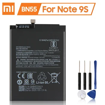 XiaoMi Originalią Bateriją BN55 Už Xiaomi Pastaba 9S Note9S Autentiški, Telefono Baterija 5020mAh