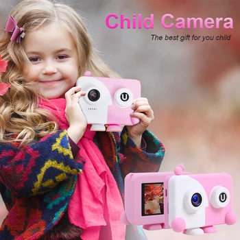 Vaikai Kamera 2.4 colių IPS Ekranas, Rausvos spalvos Mini Kamera, skirta Vaikų Berniukų, Mergaičių Brithday Dovanos, Švietimo Žaislai Cámara para niños